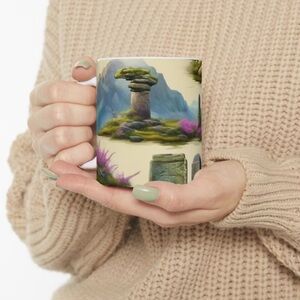 Scottish Heather Standing Stones Ceramic Mug 11oz Brand New 💜